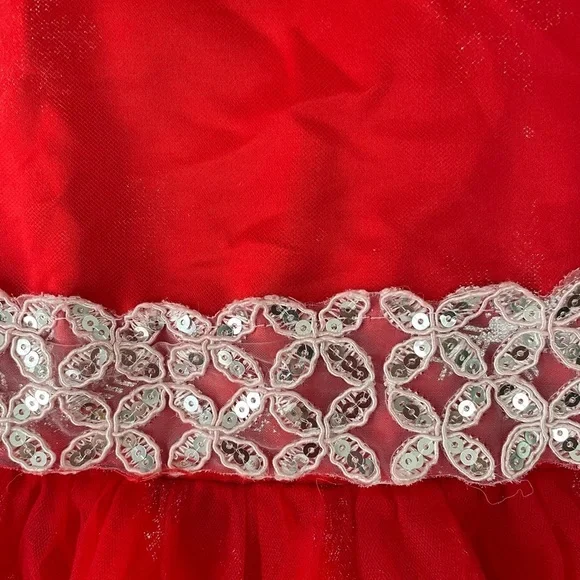 Unbranded, girls 5-6 years old, red poofy formal tulle skirt dress ball gown - Picture 2 of 7